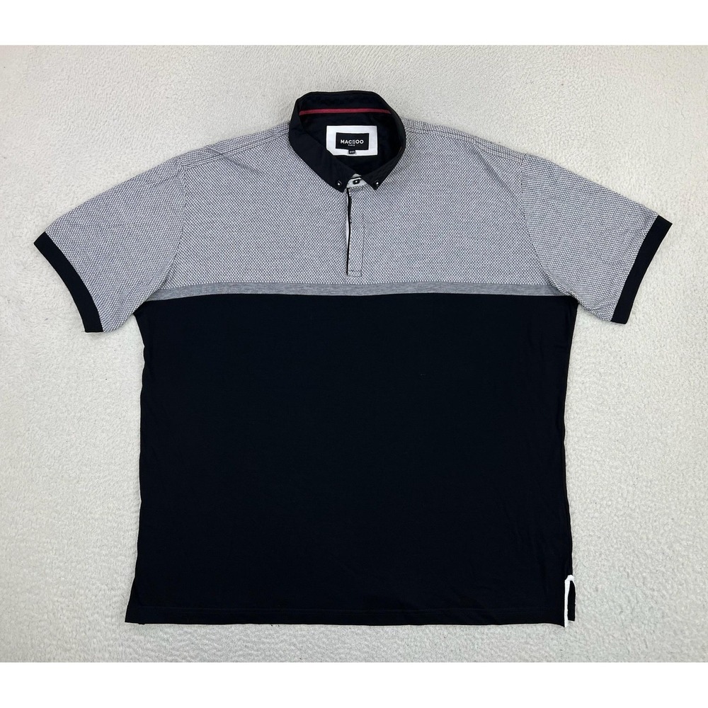 Maceoo Two-Tone Black & Gray Polo Shirt